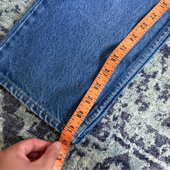 Vintage RARE Orange Tab Medium Wash Made in the USA Straight Leg Jeans Size 34 - Picture 5 of 7